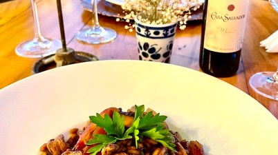 Risoto de Fillet Mignon com Pinhão, da Flor de Zucca Restaurante, de Gonçalves (MG)